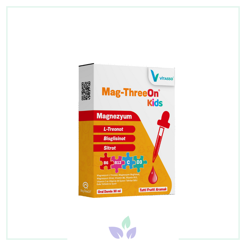 Mag ThreeOn Çocuklar için Magnezyum Damla 30 ml