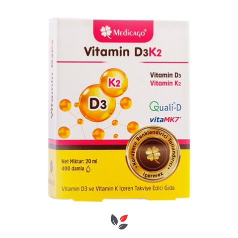 Medicago Vitamin D3K2 Damla 20 ml