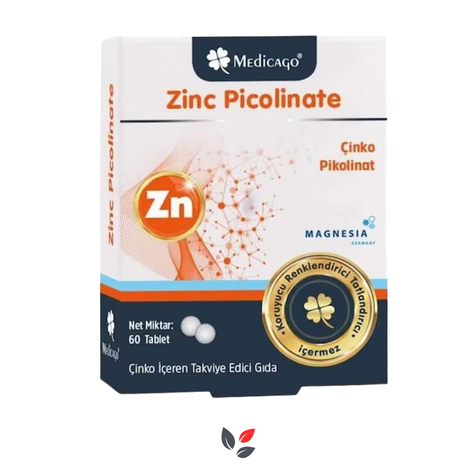 Medicago Zinc Picolinate Çinko 15 mg 60 Tablet