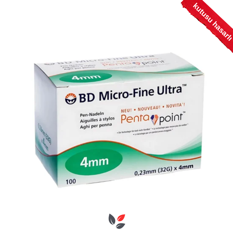Micro Fine Plus Kalem İğnesi 0,23mm (32G) x 4mm - KUTUSU HASARLI