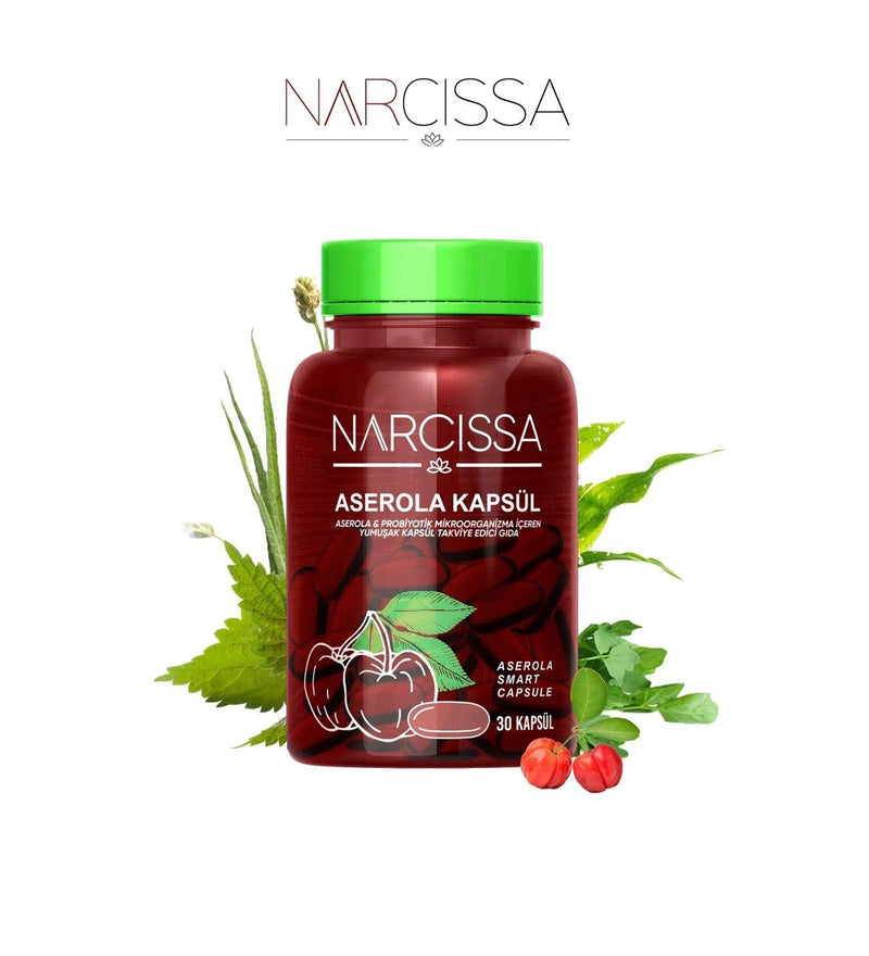 Narcissa Aserola Kapsulü & Probiyotik Mikroorganizma İçeren Detox 30 Kapsül
