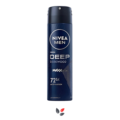 NIVEA Men Deep Dimension Dark Wood Erkek Sprey Deodorant 150 Ml