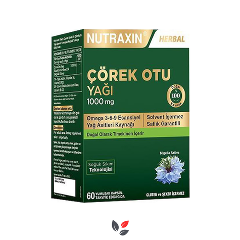 Nutraxin Çörek Otu Yağı 1000 mg 60 Kapsül