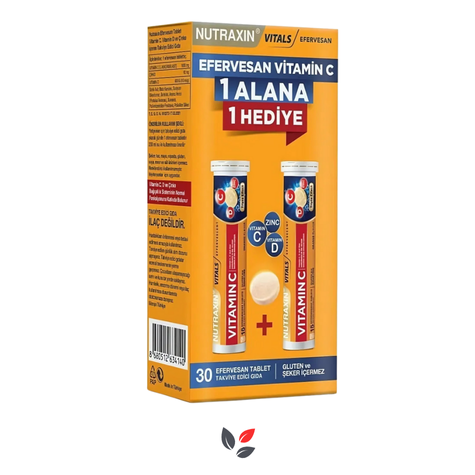 Nutraxin Vitamin C-D Zinc 15 Efervesan Tablet 2 Adet