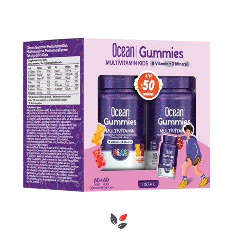 Orzax Ocean Gummies Multivitamin 60 Çiğnenebilir Jel Form 2'li