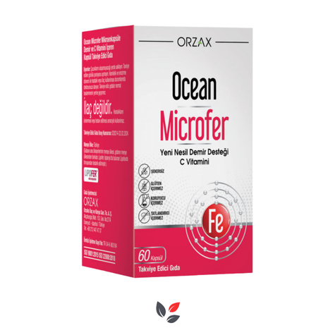 Orzax Ocean Microfer Demir ve C Vitamini 60 Kapsül