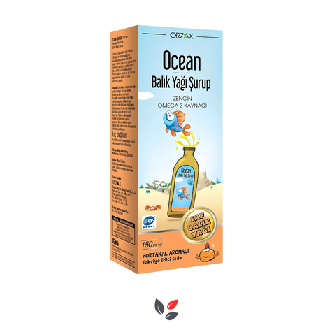 Orzax Ocean Portakal Aromalı Balık Yağı Şurubu 150 ml
