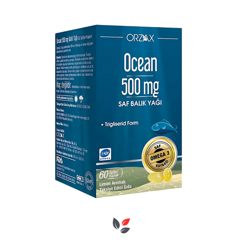 Orzax Ocean Saf Balık Yağı 500 mg 60 Kapsül