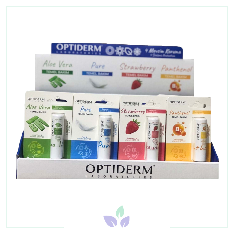 Optiderm Lip Stick Dudak Koruyucu Spf20 24lü Karma Stand