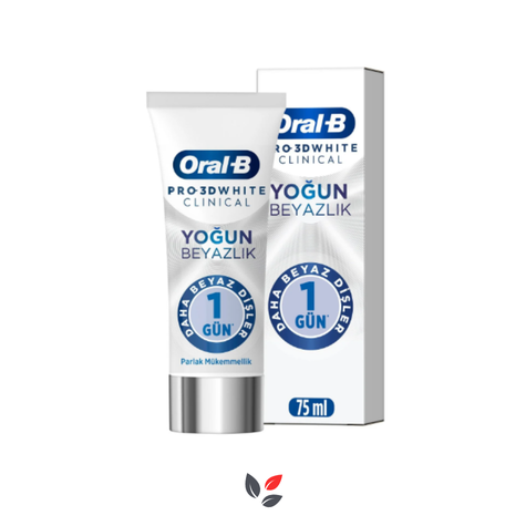 Oral-B Pro 3D White Clinical Yoğun Beyazlık Diş Macunu Parlak Beyaz 75 ml