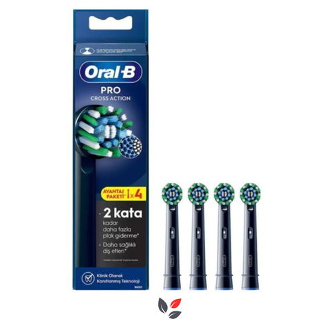 Oral-B Pro Cross Action X-Filament Siyah Şarjlı Diş Fırçası Yedek Başlığı 4 Adet