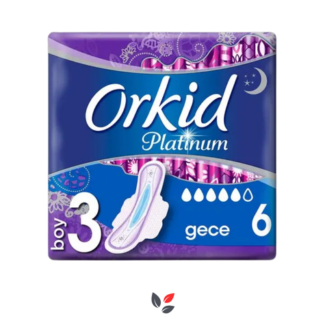 Orkid Platinum Gece Boy 3 Hijyenik Ped 6'lı