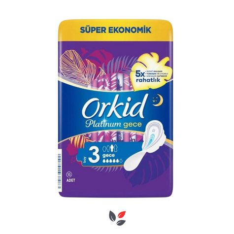 Orkid Platinum Gece Boy 3 Hijyenik Ped 16'lı
