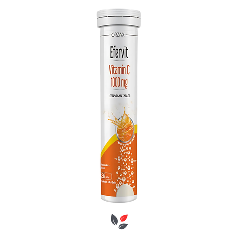 Orzax Efervit Vitamin C 1000 mg 20 Efervesan Tablet