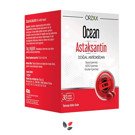Orzax Ocean Astaksantin 30 Kapsül