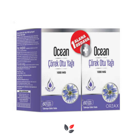 Orzax Ocean Çörek Otu Yağı 1000 mg 60 Kapsül-2.'si %50 İndirim