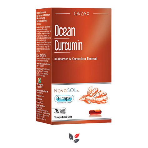 Orzax Ocean Curcumin Karabiber Ekstresi 30 Kapsül