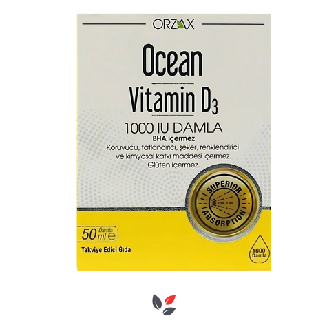 Orzax Ocean Vitamin D3 1000 IU Damla 50 ml