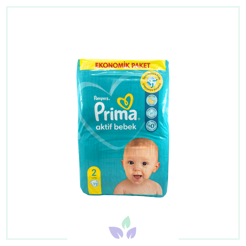 Prima Aktif 2 Numara Mini 72 li Bebek Bezi