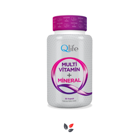 QLife Multivitamin Mineral 30 Kapsül