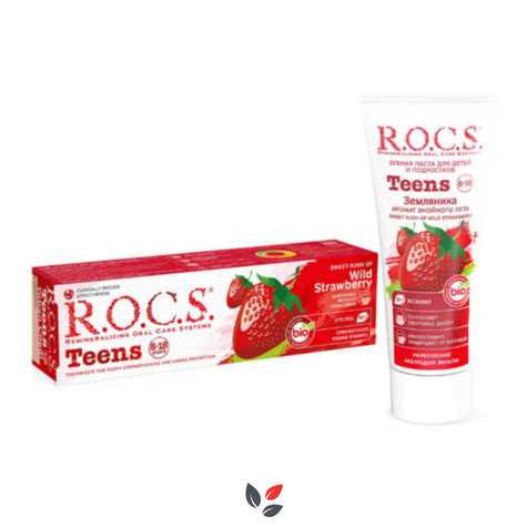 R.O.C.S. Teens Yaban Çileği Tadında 8-18 Yaş 60 ml Florürlü Çocuk Diş Macunu