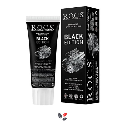 Rocs Black Edition Kömür Özlü Beyazlatıcı Diş Macunu 60ml