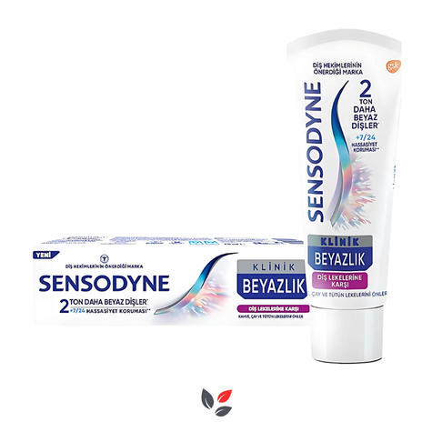 Sensodyne Klinik Beyazlık Diş Lekelerine Karşı 75 ml Florürlü Diş Macunu