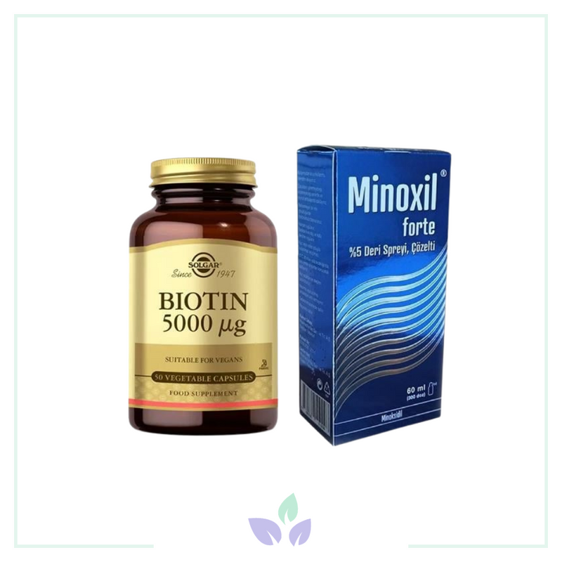 Solgar Biotin 5000 mcg 50 Kapsül + Hediye Saç Bakım Spreyi