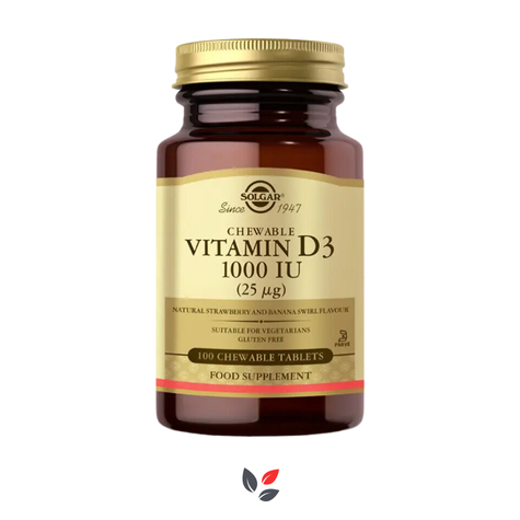 Solgar Chewable Vitamin D3 1000 IU 100 Tablet