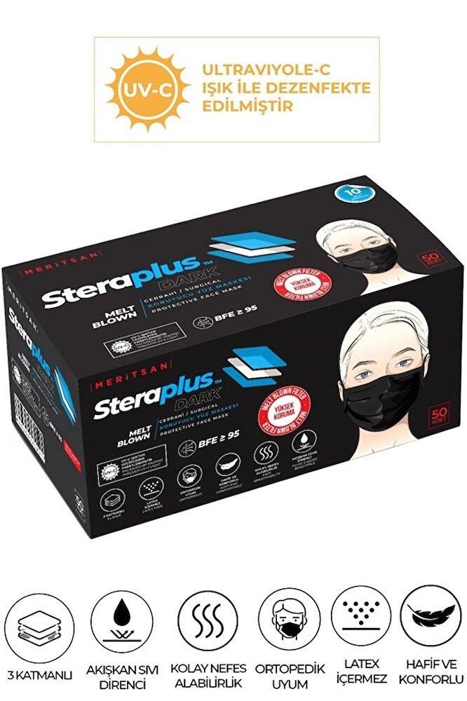 Steraplus Mavi Cerrahi Medikal Maske 50li Kutu 10lu Paket