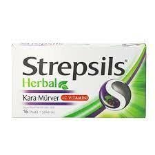 Strepsils Herbal Kara Mürver +C Vitamini İçeren Takviye Edici Gıda 16 Pastil