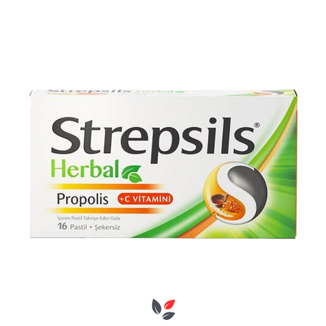 Strepsils Herbal Propolis ve C Vitaminli 16'lı Pastil