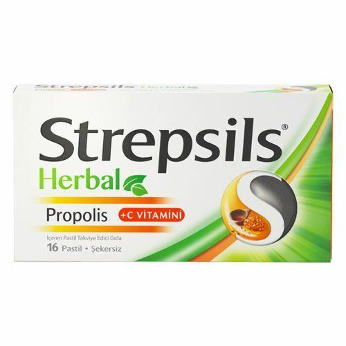 Strepsils Herbal Zencefil İçerikli Pastil Takviye Edici Gıda 16 Adet