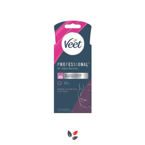 Veet Professional Hassas Ciltler için Bacak ve Vücut Bölgesi 20'li Sir Ağda Bandı