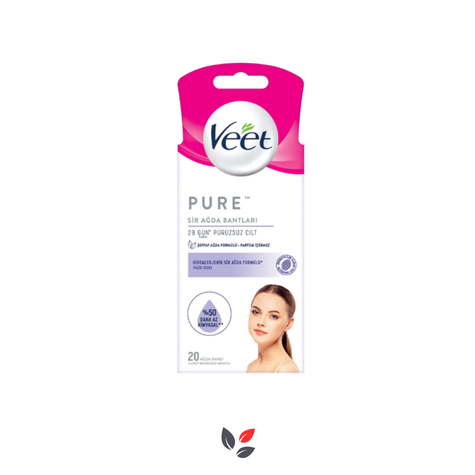 Veet Pure Hipoalerjenik Yüze Özel 20'li Sir Ağda Bandı