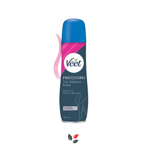 Veet Professional Bacak & Vücut Bölgesi Hassas Ciltler 150 ml Tüy Dökücü Sprey Krem