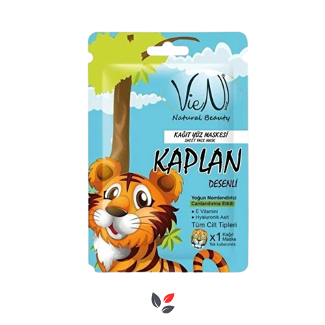 Vien Kağıt Yüz Maskesi Kaplan Desenli E Vitaminli 25 gr