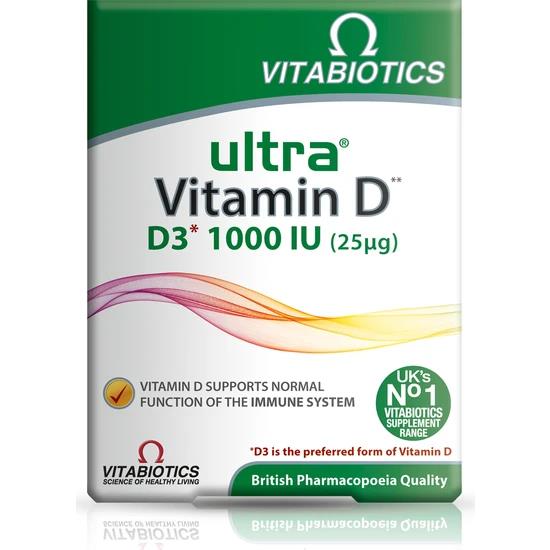 Vitabiotics Ultra Vitamin D D3 1000 IU 96 Tablets
