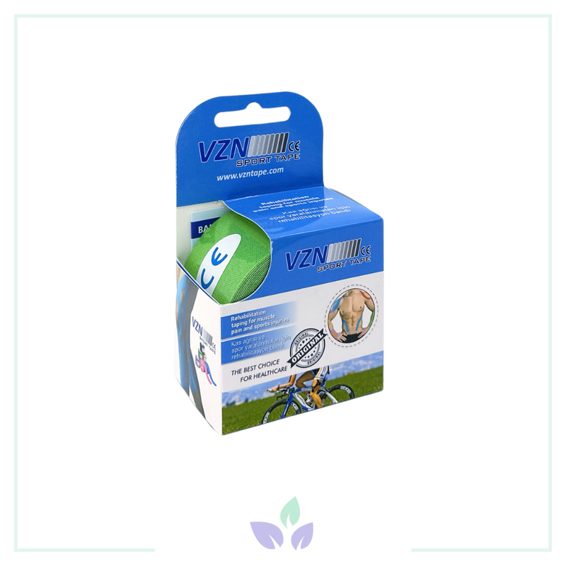 Vzn Kinesiology Tape Ağrı Bandı 5 CM x 5 M Yeşil