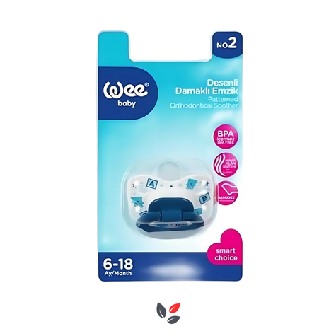 Wee Baby Damaklı Emzik 6-18 Ay No: 2 Mavi Kod 834