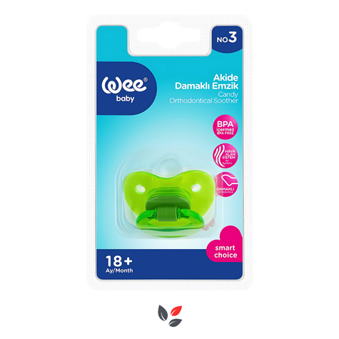 Wee Baby Akide Damaklı Emzik No:3 18+ Ay Yeşil Kod 113