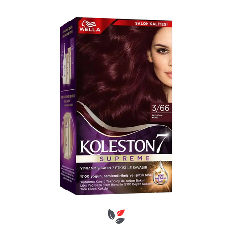 Wella Koleston 3/66 Patlıcan Moru Set Saç Boyası