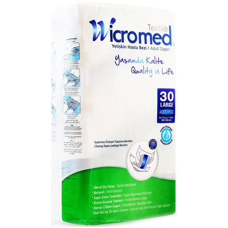 Wicromed Textile Yetişkin Hasta Bezi Large 30'lu