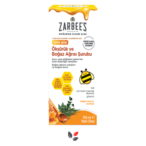 Zarbee's Öksürük ve Boğaz Ağrısı Şurubu