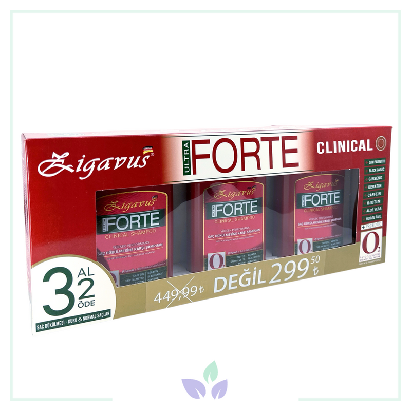 Zigavus Forte Ultra Clinical 300 ml 3 Al 2 Öde Şampuan Kuru & Normal Saçlar